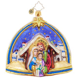 Christopher Radko Two Scenes of the Savior Glass Christmas Ornament