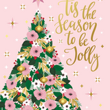 Kids Helpline Tree on Pink Charity Boxed Christmas Cards