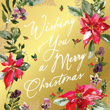 McGrath Foundation Floral Gold Charity Boxed Christmas Cards