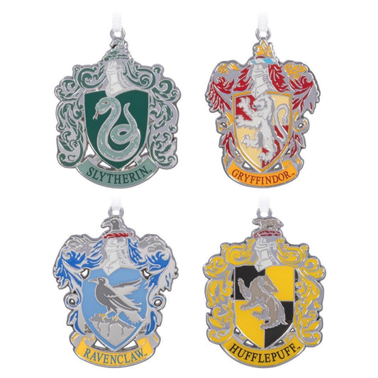 Harry Potterª Hogwartsª House Crest Metal Hallmark Keepsake Ornaments Set of 4