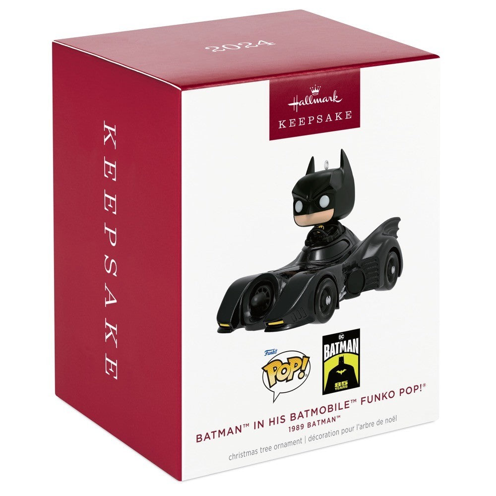 DCª 1989 Batmanª in His Batmobileª Funko POP!¨ Hallmark Keepsake Ornament