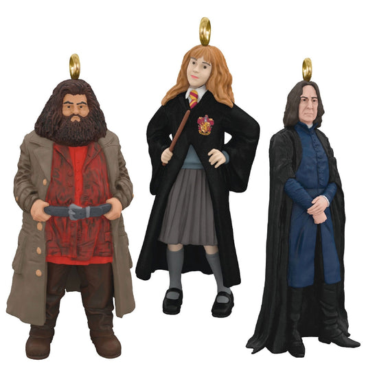 Harry Potter Hermione, Hagrid & Snape Miniature 2023 Hallmark Keepsake Ornament Set