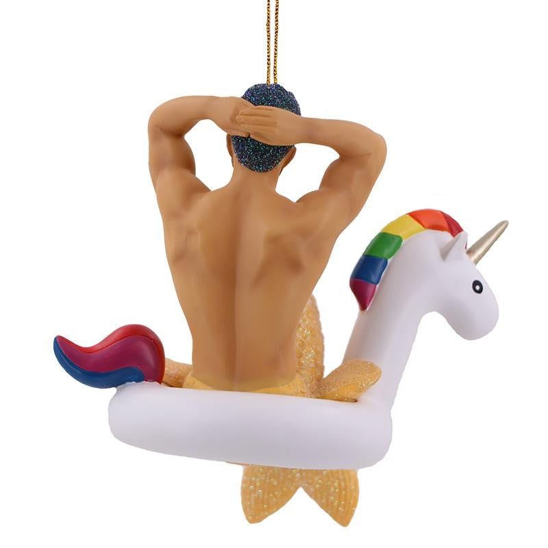 December Diamonds Merman Mr Unicorn Ornament