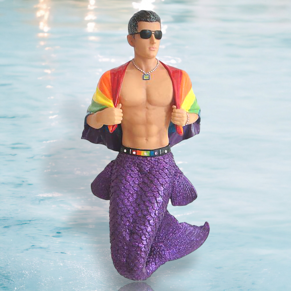 December Diamonds Pride Merman Ornament
