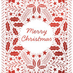 McGrath Foundation Snowflake Pattern Red & Gold Charity Boxed Christmas Cards