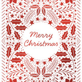 McGrath Foundation Snowflake Pattern Red & Gold Charity Boxed Christmas Cards