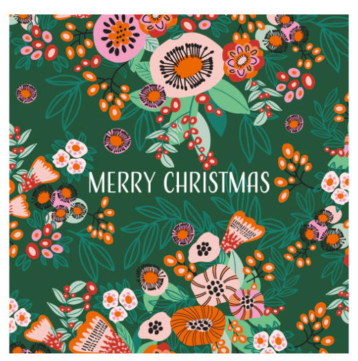 RSPCA Christmas Flowers Charity Boxed Christmas Cards
