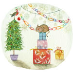 Jeans for Genes Curious Cat Charity Boxed Christmas Cards