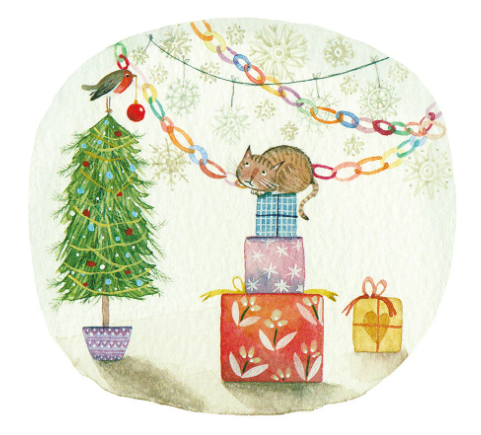 Jeans for Genes Curious Cat Charity Boxed Christmas Cards