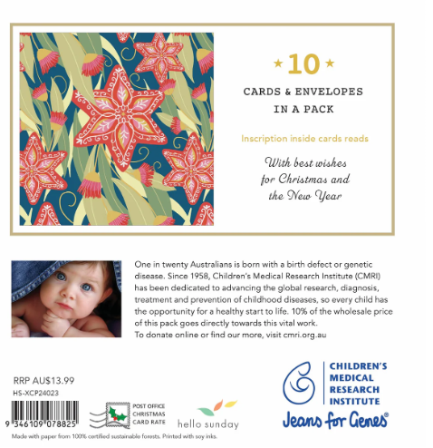 Jeans for Genes Christmas Stars Charity Boxed Christmas Cards