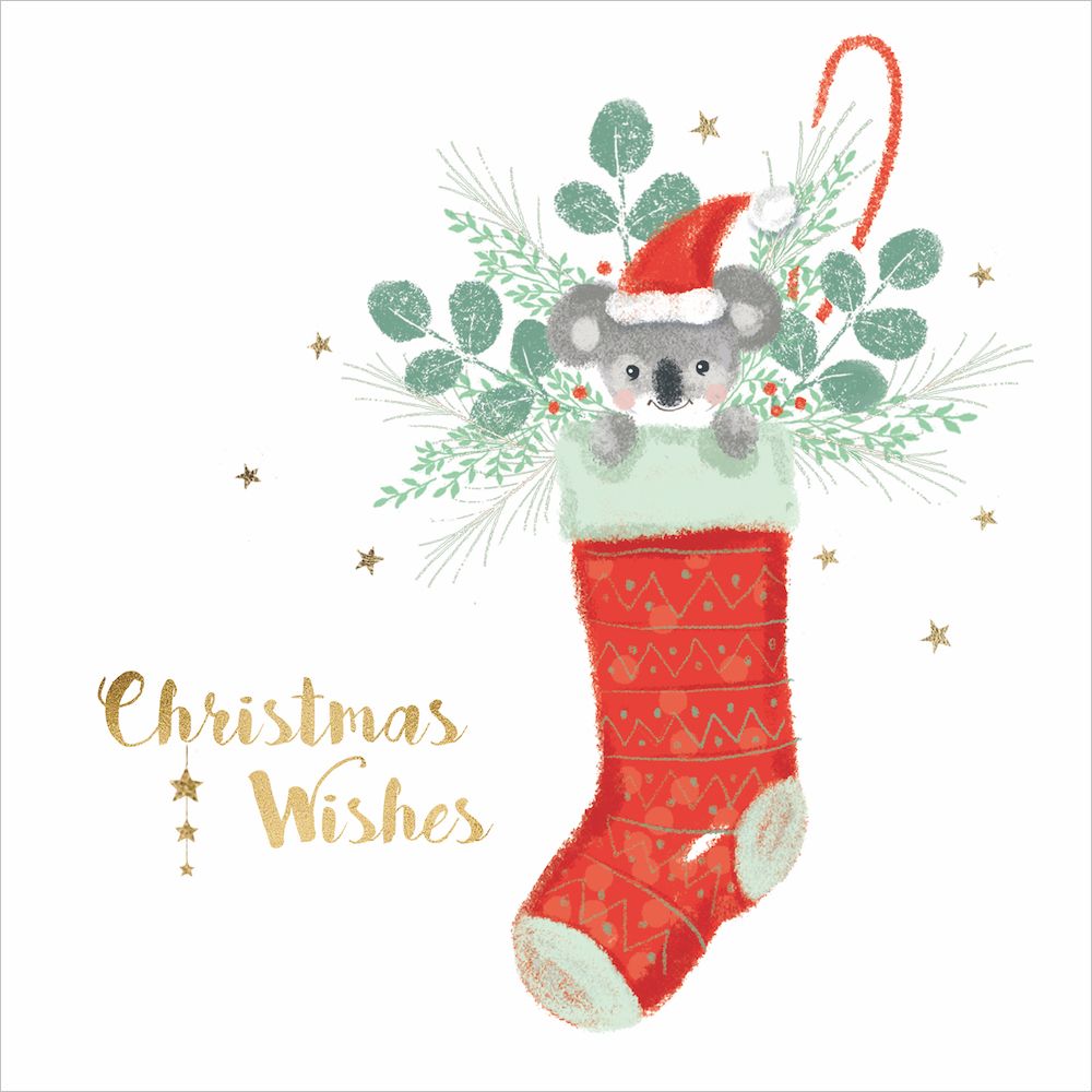 Breast Cancer Network Australia Koala Stocking Charity Boxed Christmas Cards