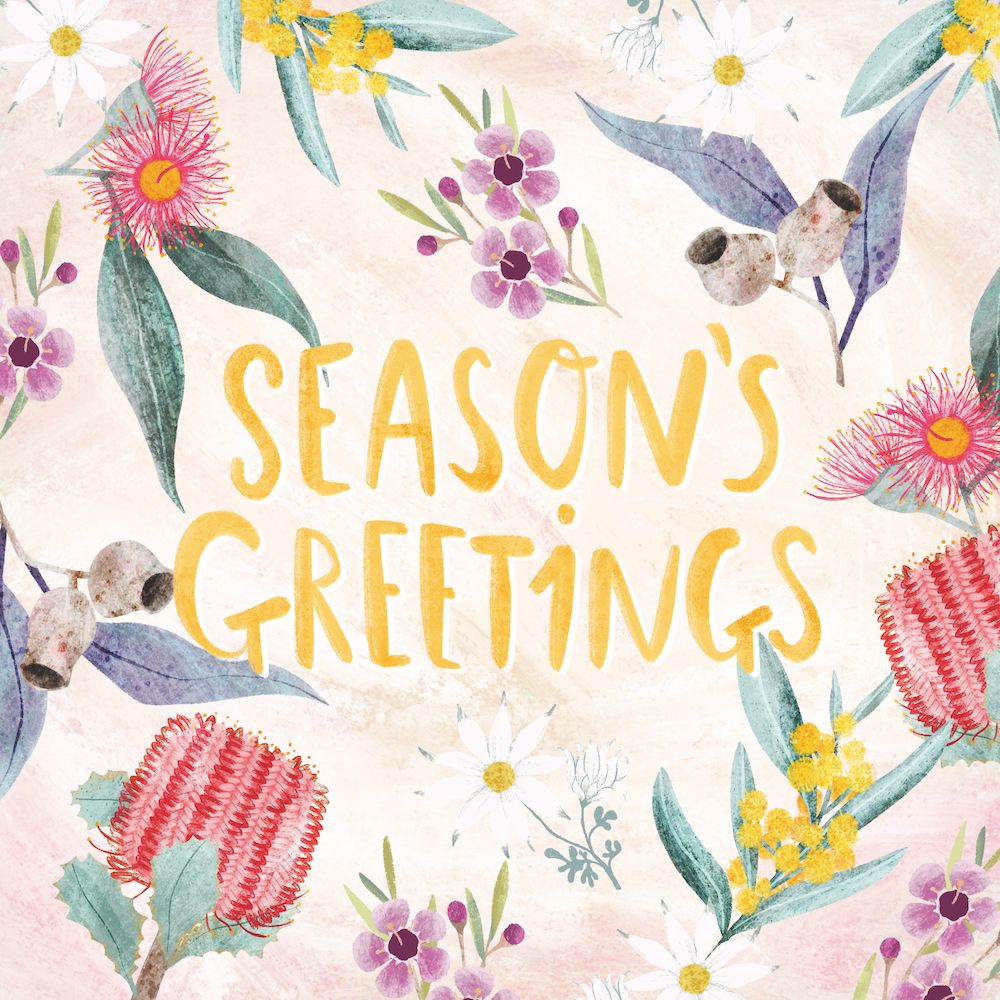 Breast Cancer Network Australia Festive Flora Charity Boxed Christmas Cards
