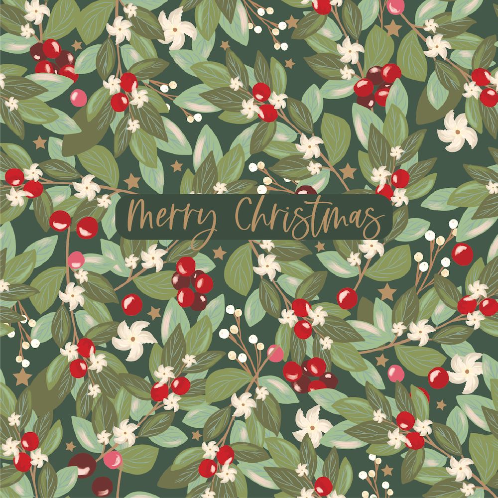 Breast Cancer Network Australia Leaves And Berries Charity Boxed Christmas Cards