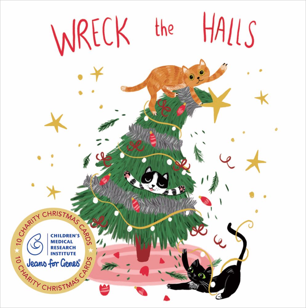 Jeans for Genes Wreck The Halls Charity Boxed Christmas Cards