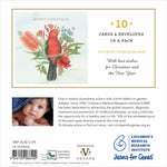 Jeans for Genes Floral King Parrot Charity Boxed Christmas Cards