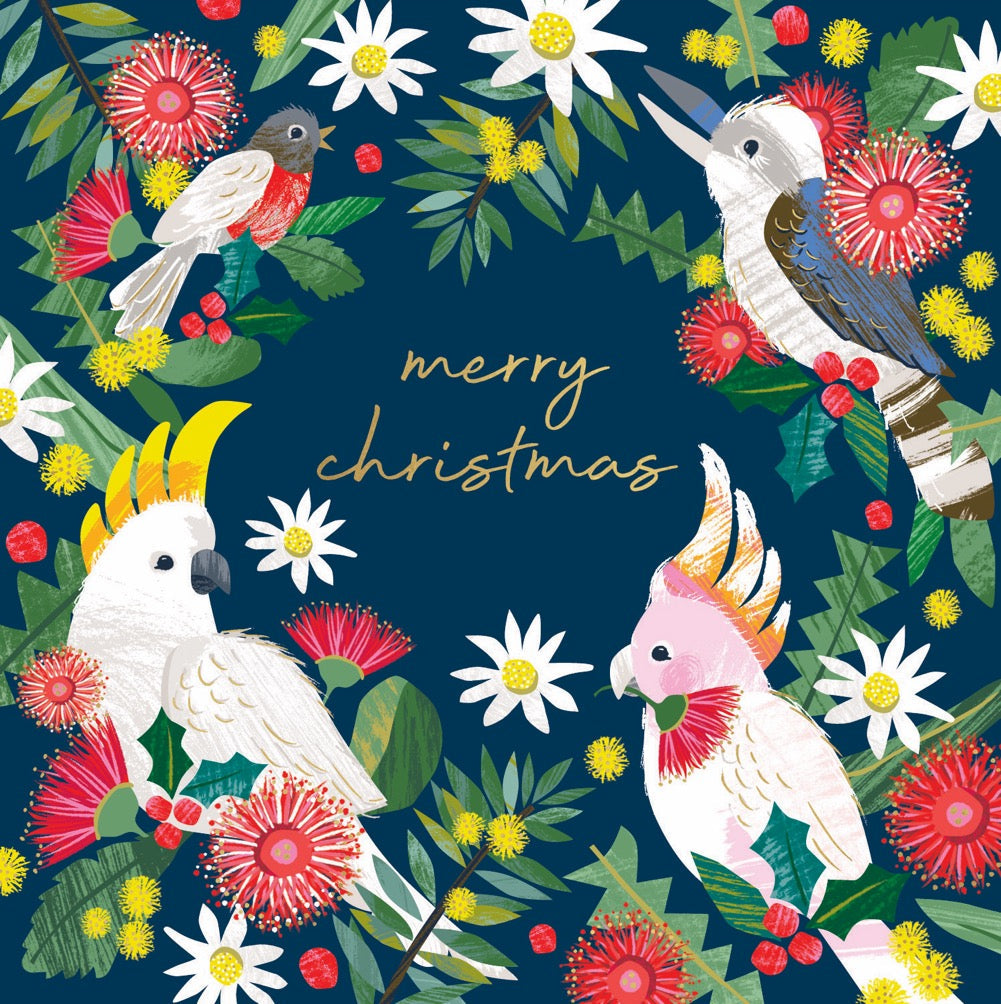Blue Native Menagerie: Aussie Christmas Cards That Support Ovarian Cancer Research