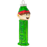 kat + annie Elf Pez Dispenser Glass Christmas Ornament