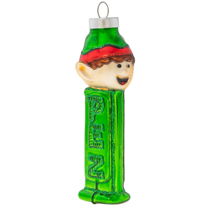 kat + annie Elf Pez Dispenser Glass Christmas Ornament