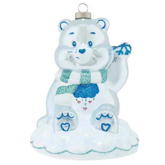 kat + annie Grumpy Bear Glass Christmas Ornament