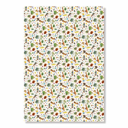 Garden Flowers Floral Wrapping Paper Book