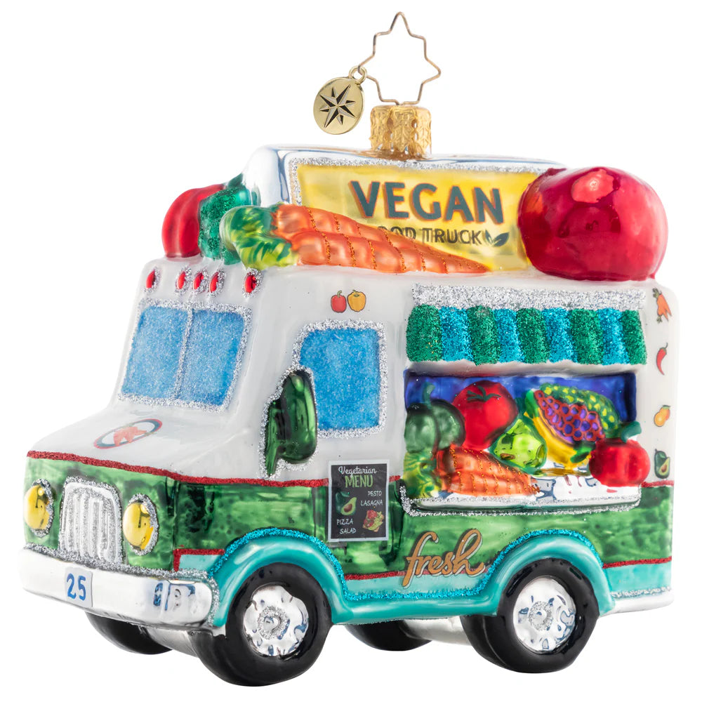 Christopher Radko Veggie Express Glass Christmas Ornament