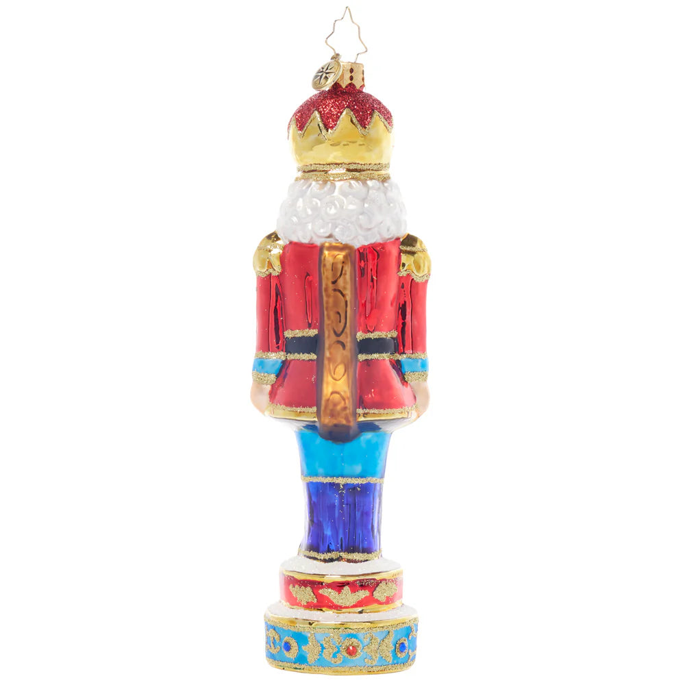 Christopher Radko Royal Elegance Nutcracker Glass Christmas Ornament