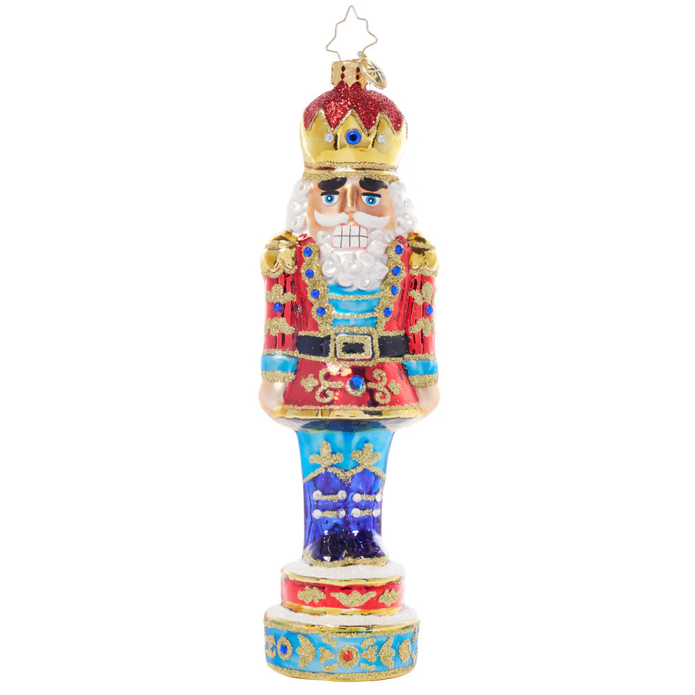 Christopher Radko Royal Elegance Nutcracker Glass Christmas Ornament