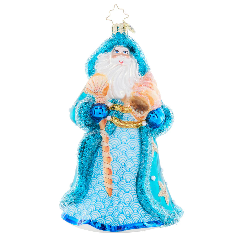 Christopher Radko St. Nick's Nautical Noel Glass Christmas Ornament