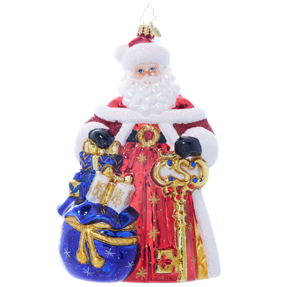 Christopher Radko Unlocking Holiday Magic Glass Christmas Ornament