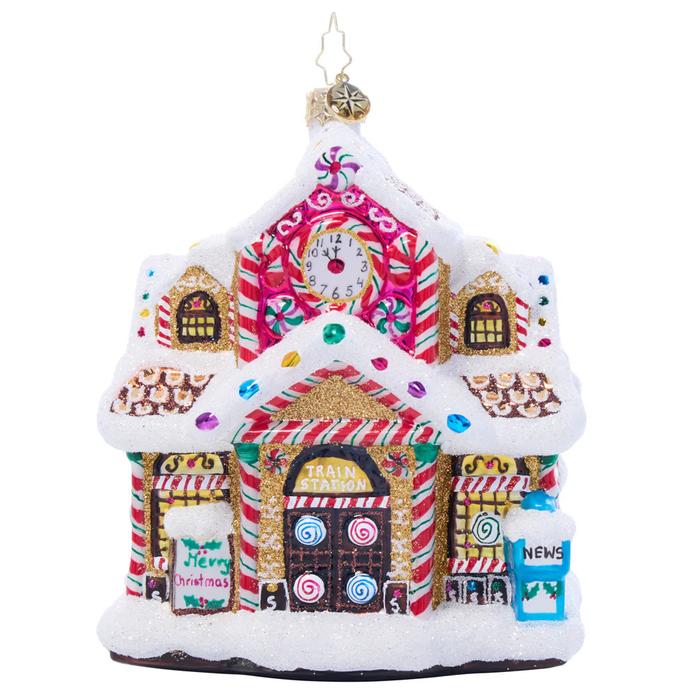 Christopher Radko Sweet Tooth Station Glass Christmas Ornament