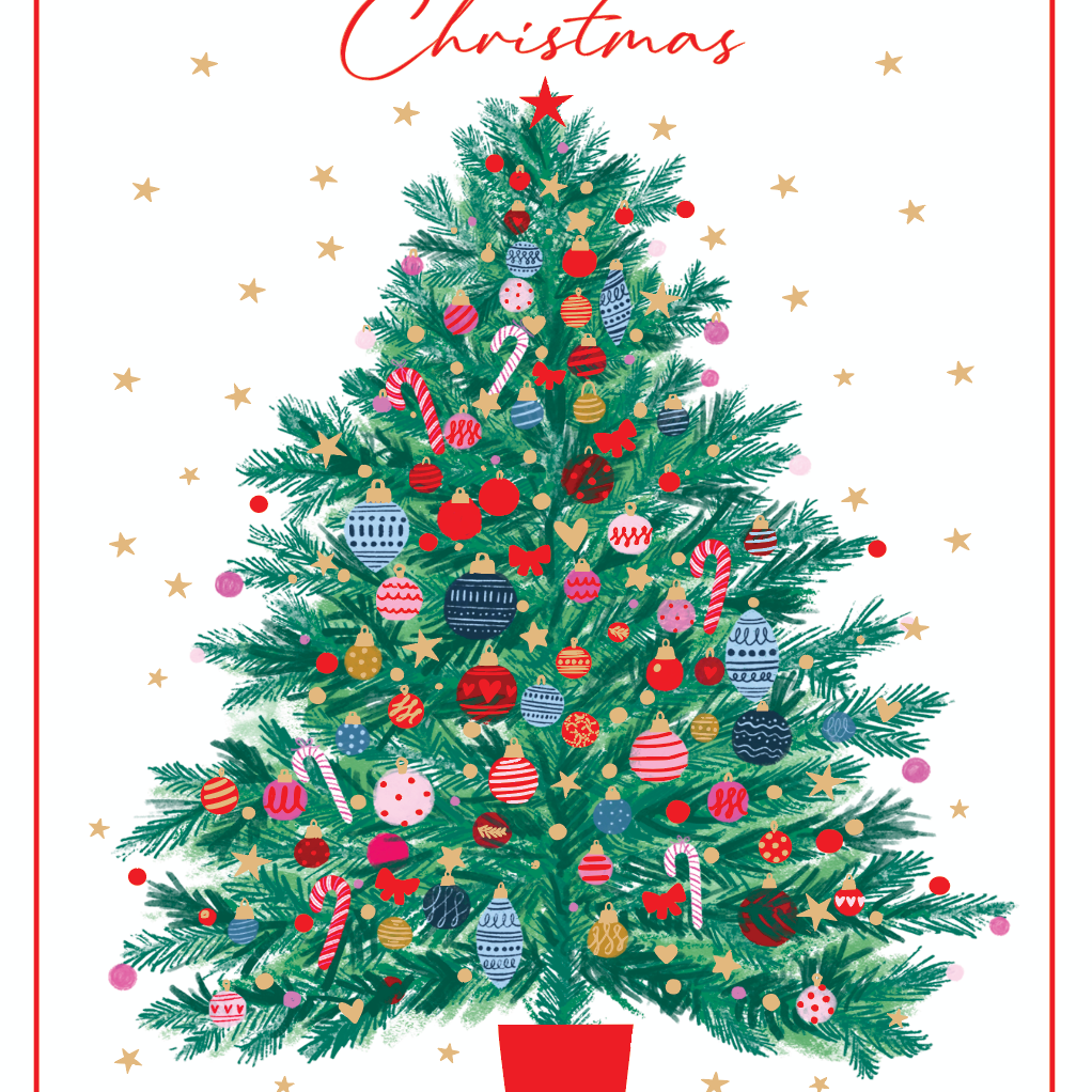 Kids Helpline Decorated Tree Charity Boxed Christmas Cards