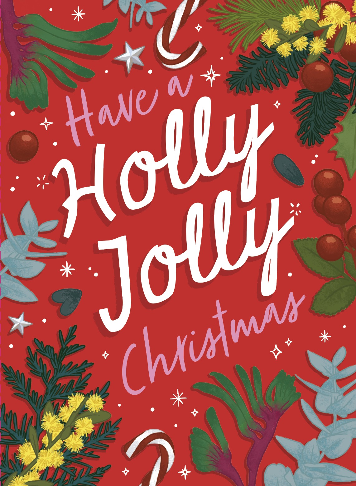 Kids Helpline Australiana Foliage Charity Boxed Christmas Cards