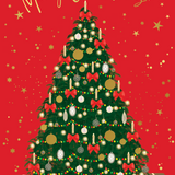 Kids Helpline Tree Red Bows Charity Boxed Christmas Cards