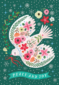 Kids Helpline Floral Dove Charity Boxed Christmas Cards