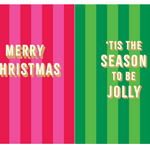 McGrath Foundation Pink Stripe Charity Boxed Christmas Cards