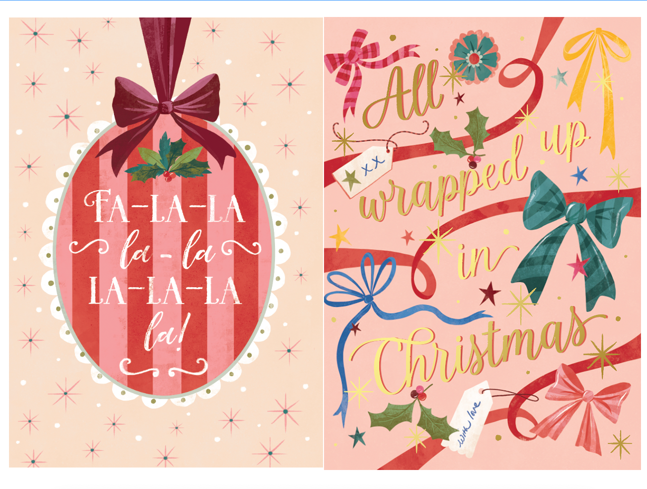 McGrath Foundation Fa La La Bauble Charity Boxed Christmas Cards