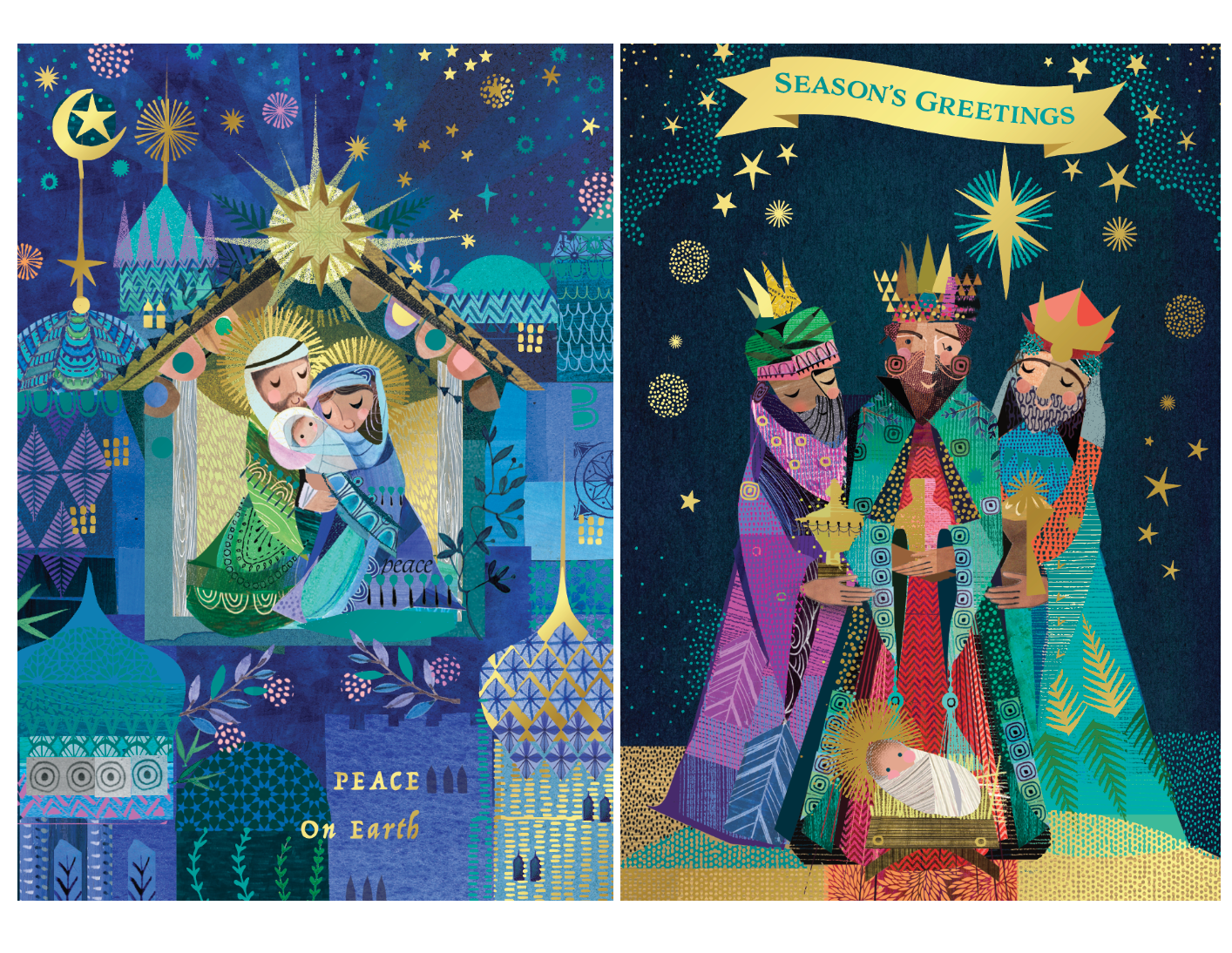 McGrath Foundation Beautiful Ornate Nativity Charity Boxed Christmas Cards