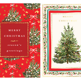 McGrath Foundation Watercolour Xmas Trees Charity Boxed Christmas Cards
