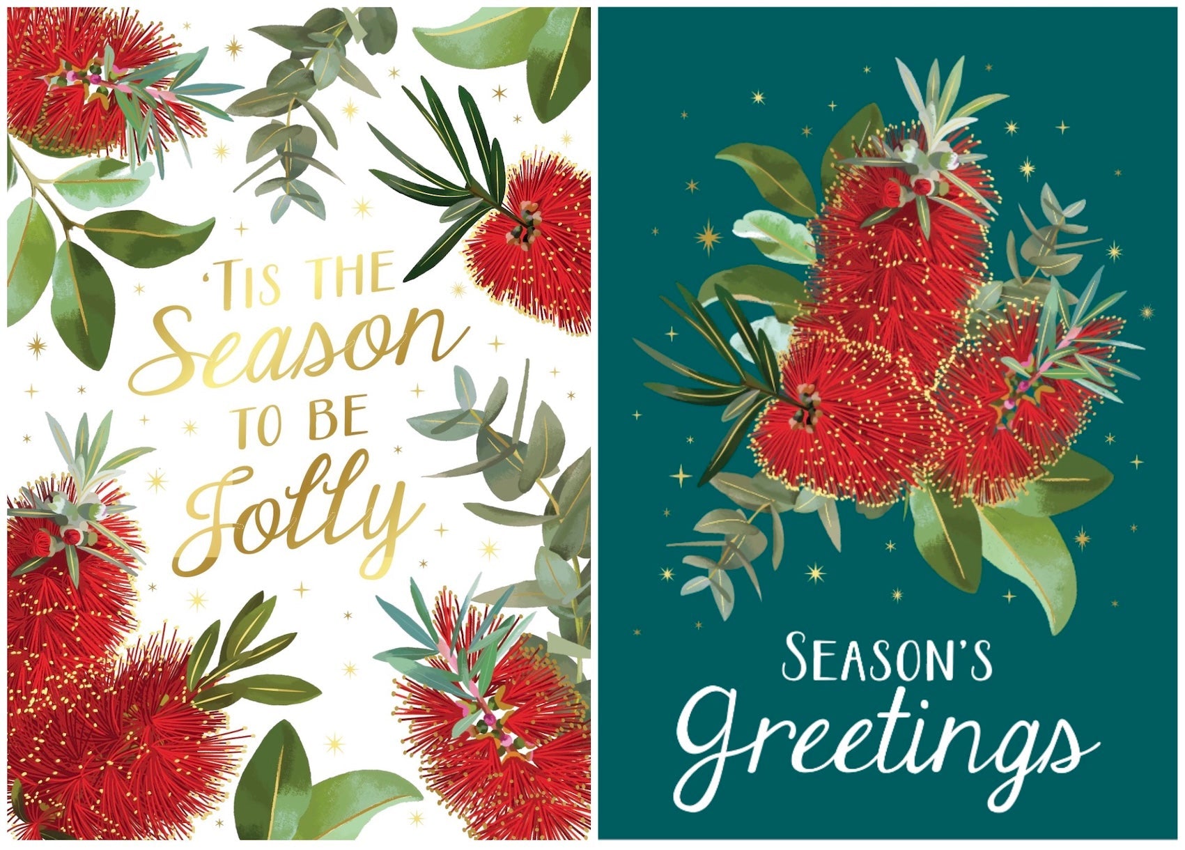 McGrath Foundation Bottlebrush Border Australiana Charity Boxed Christmas Cards