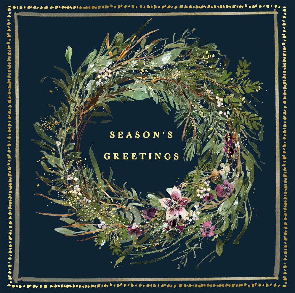 McGrath Foundation Luscious Wreath Charity Boxed Christmas Cards