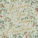 McGrath Foundation Type Over Fine Leaf Pattern Charity Boxed Christmas Cards