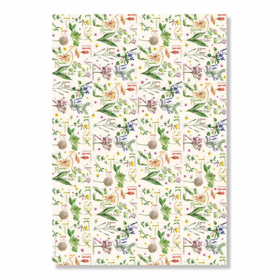 Garden Flowers Floral Wrapping Paper Book