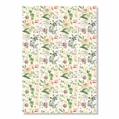 Garden Flowers Floral Wrapping Paper Book