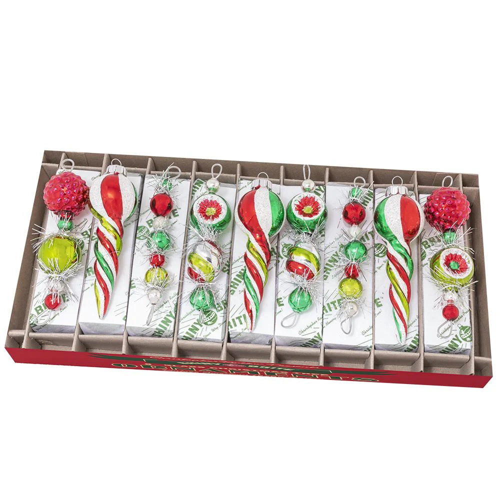 Christopher Radko Holiday Splendor 9 Count Shape Icicles