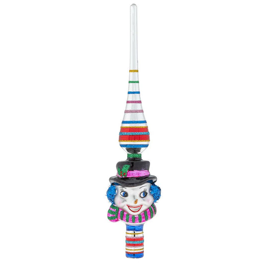 Christopher Radko Christmas Confetti Snowman Finial Stand