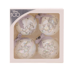 Disney 100 Love Christmas Glass Bauble Set