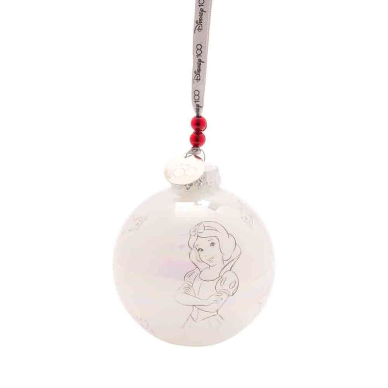 Disney 100 Princesses Christmas Glass Bauble Set