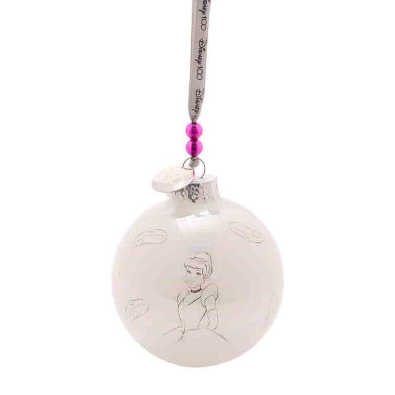 Disney 100 Princesses Christmas Glass Bauble Set