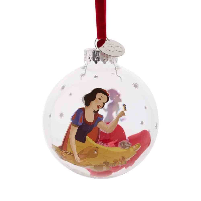 Disney 100 Snow White Christmas Glass Bauble
