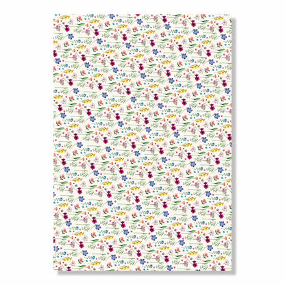 Garden Flowers Floral Wrapping Paper Book